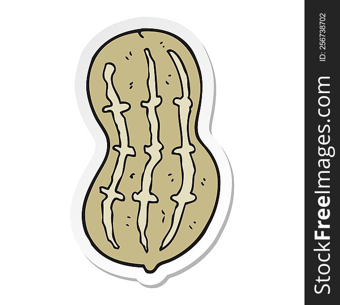 sticker of a cartoon peanut