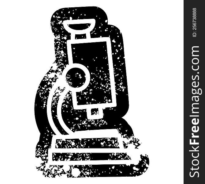 microscope and slide icon symbol