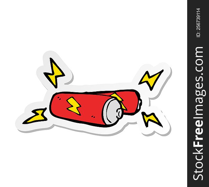 sticker of a cartoon batteries