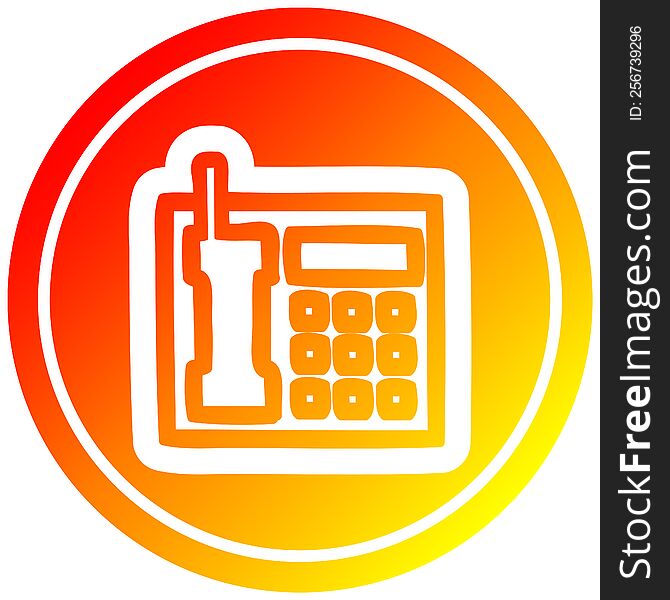 Office Telephone Circular In Hot Gradient Spectrum