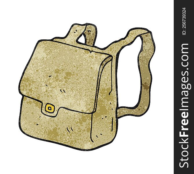 freehand textured cartoon satchel