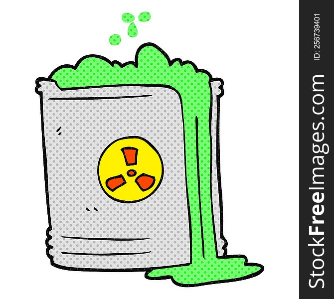 Cartoon Radioactive Waste