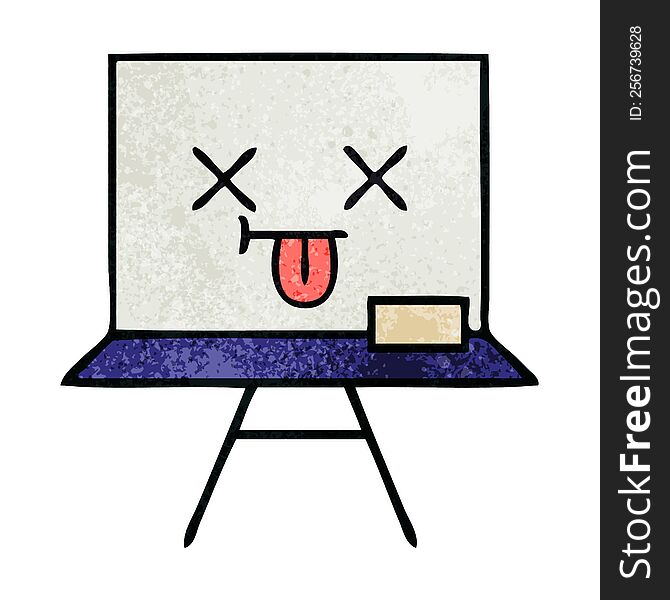 retro grunge texture cartoon white board