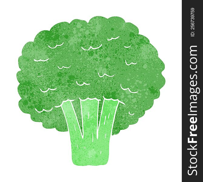 Retro Cartoon Broccoli