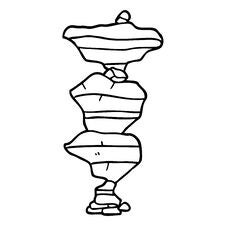 Line Drawing Cartoon Boulders Royalty Free Stock Image Line Drawing Cartoon Boulders Royalty Free Stock Image