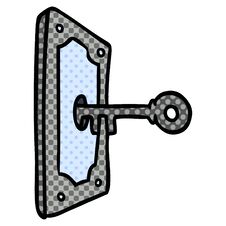 Free Cartoon Doodle Of A Door Handle Stock Images - 256749464