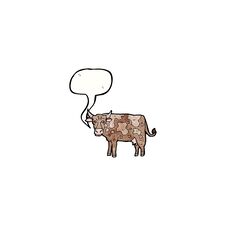 Cartoon Cow Stock Photo