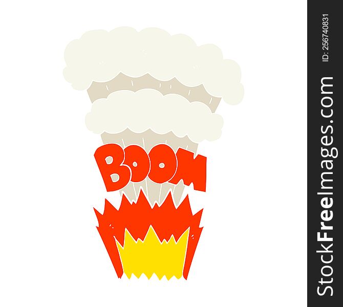 flat color illustration of explosion. flat color illustration of explosion