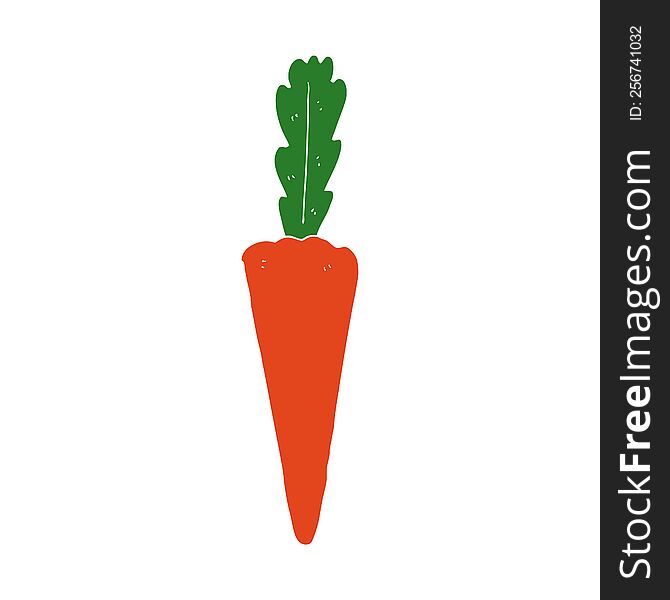 Flat Color Style Cartoon Carrot