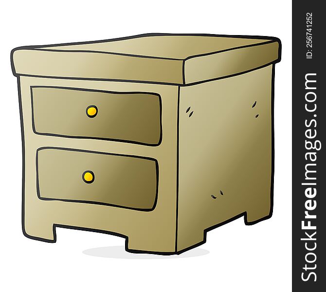 freehand drawn cartoon chest of drawers