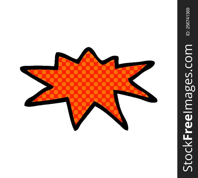 cartoon doodle explosion symbol