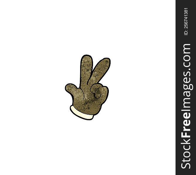 counting fingers cartoon symbol