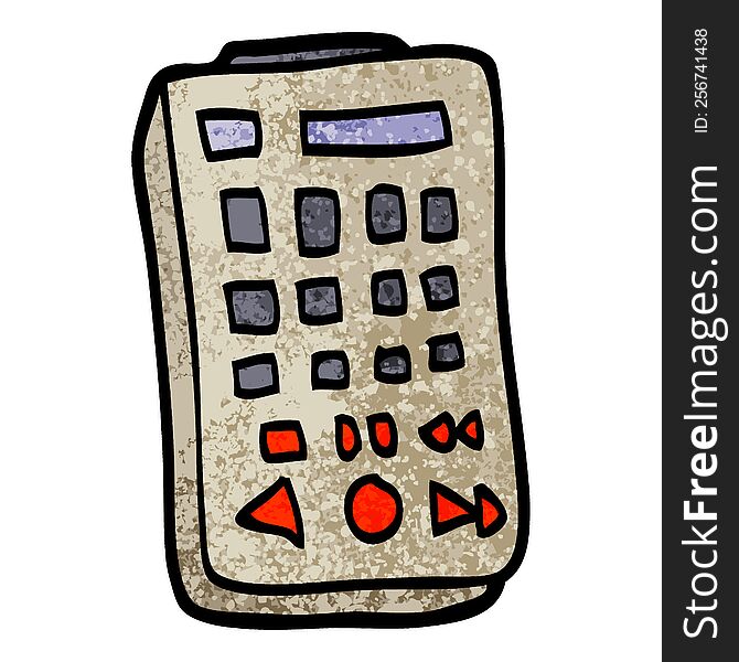 grunge textured illustration cartoon remote control