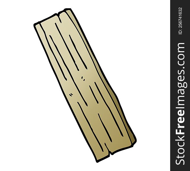 cartoon doodle plank of wood