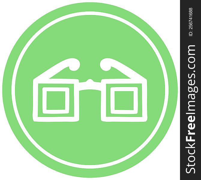 square glasses circular icon symbol