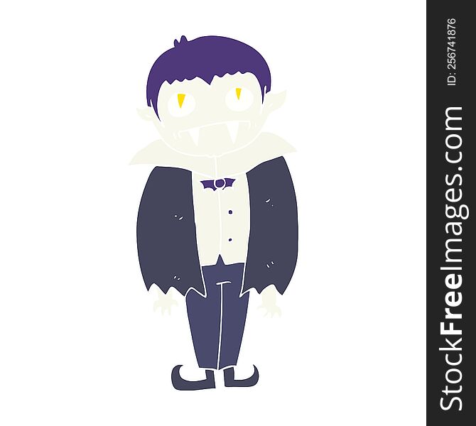 flat color illustration of vampire boy. flat color illustration of vampire boy