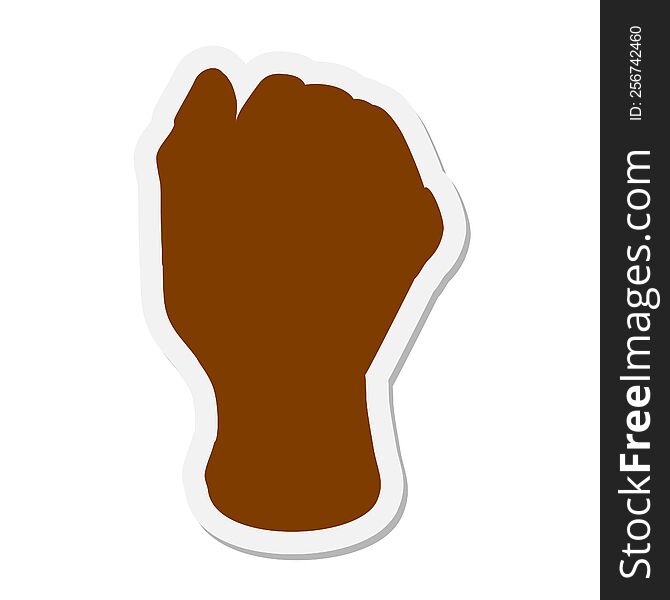 hand in fist sticker