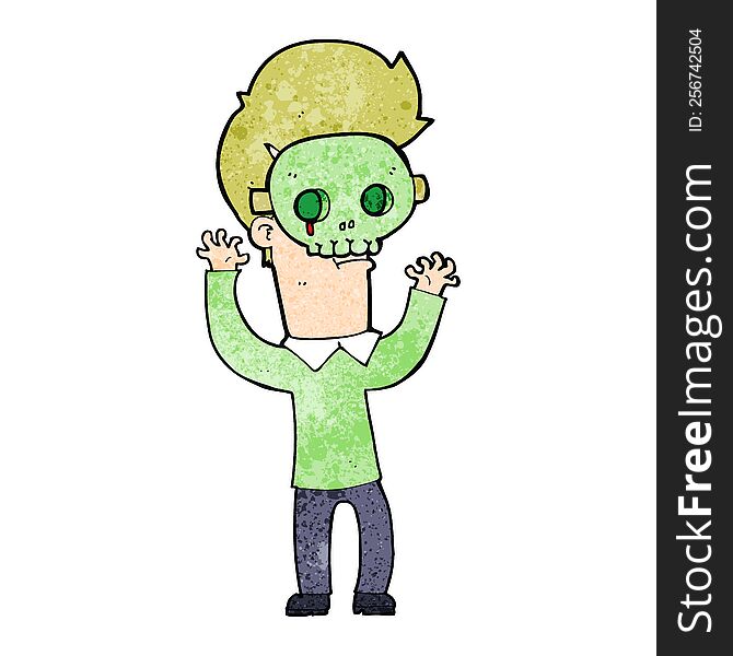 Cartoon Man In Skull Mask