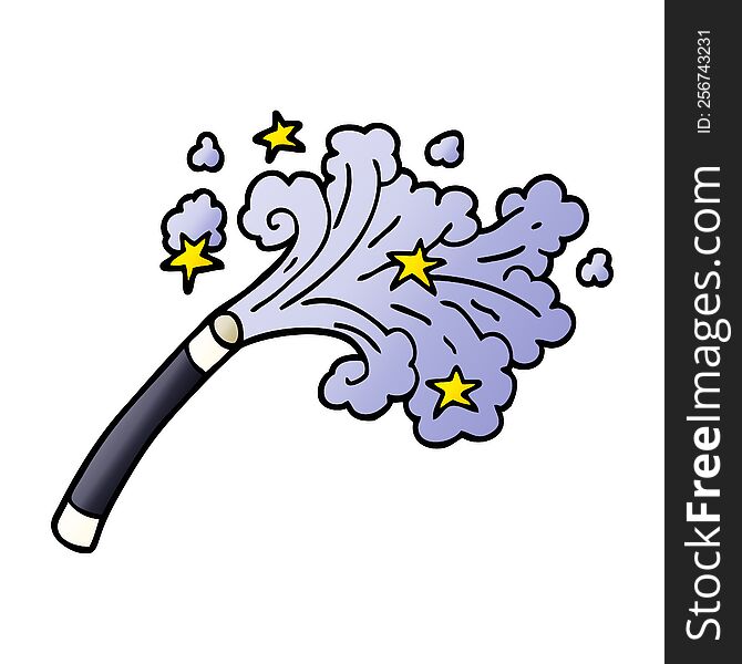 cartoon doodle magicians wand