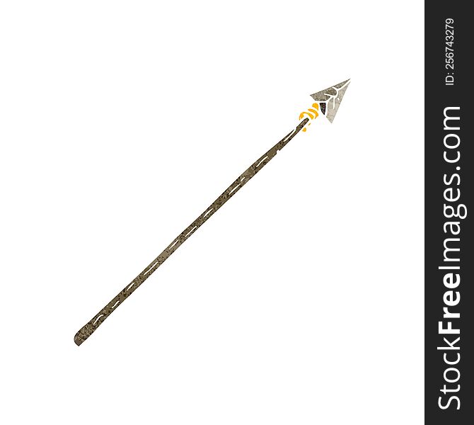 cartoon primitive spear