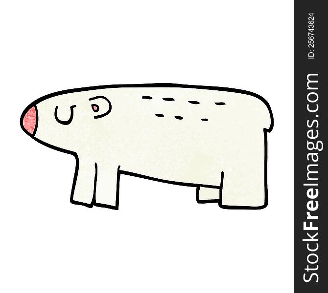 cartoon doodle polar bear
