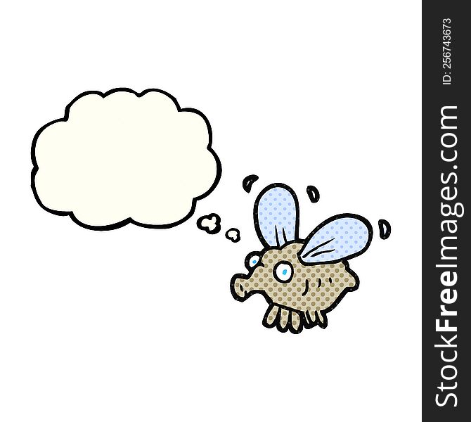 Thought Bubble Cartoon Fly