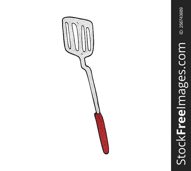 freehand textured cartoon spatula