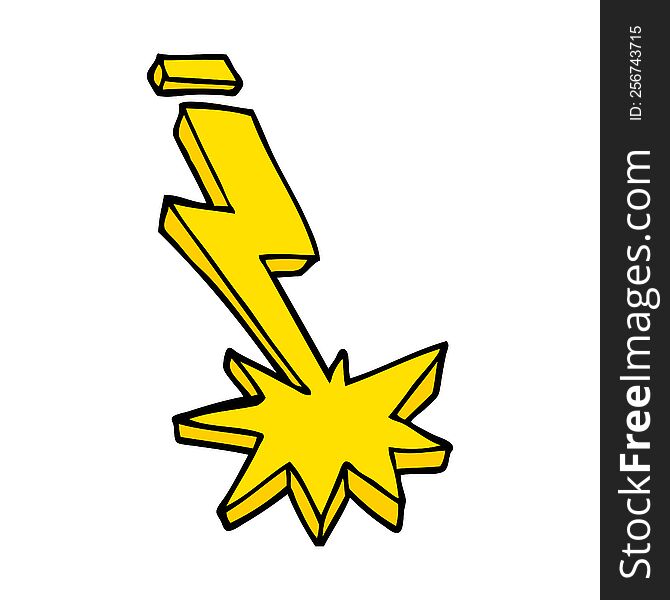 Cartoon Doodle Thunder Bolt