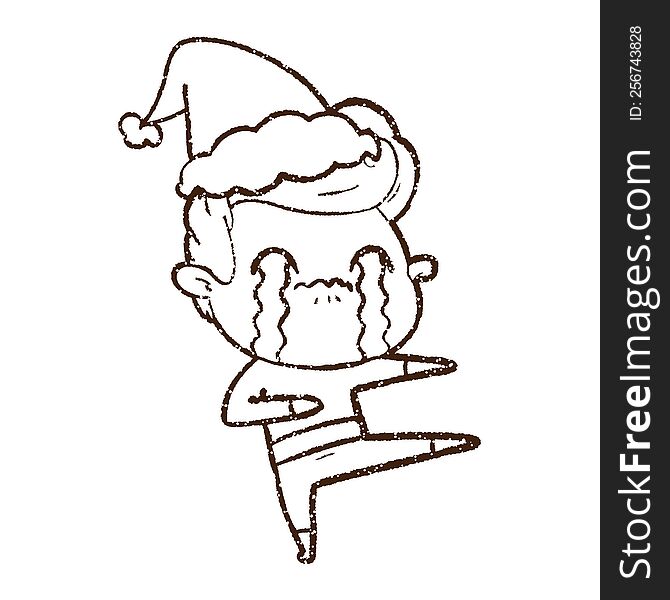 Christmas Dancer Charcoal Drawing