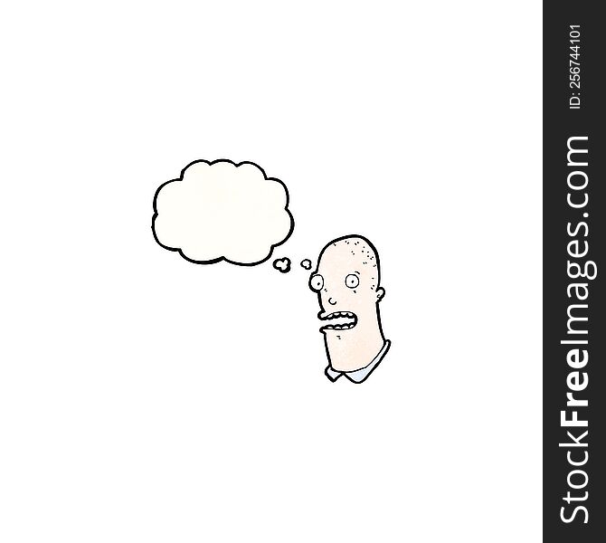 bald man with thought bubble