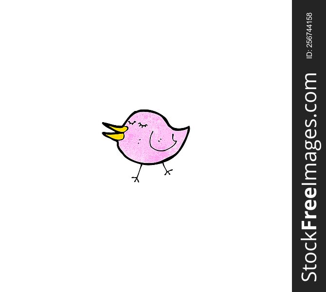 funny little bird cartoon
