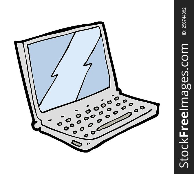 cartoon laptop computer