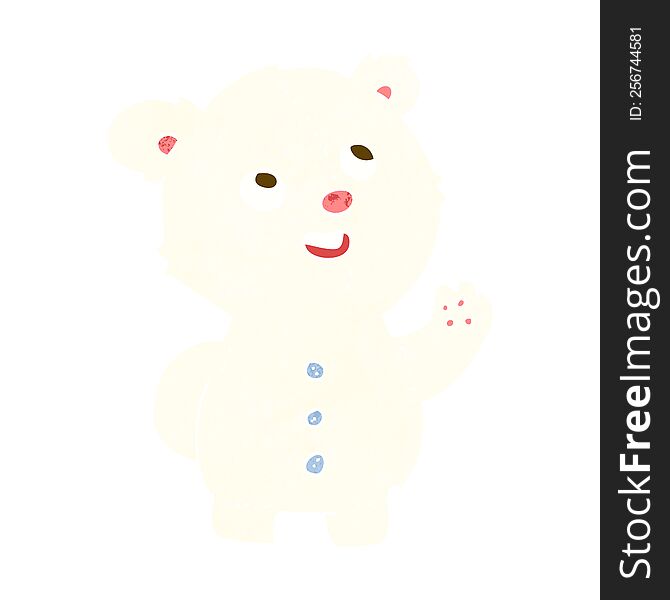 cartoon cute polar bear cub