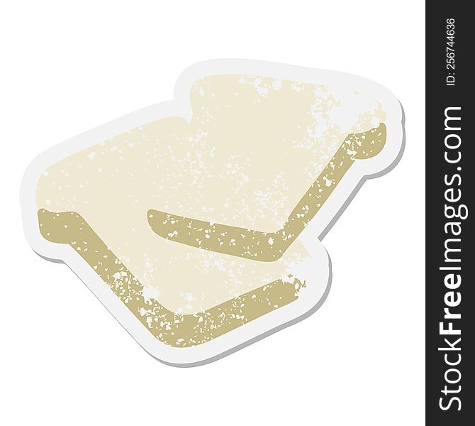 Slices Of Wholemeal Bread Grunge Sticker