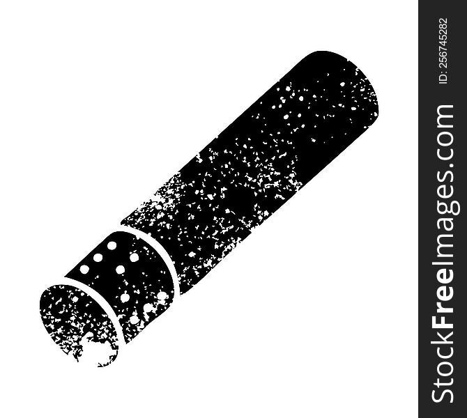 distressed symbol of a cigarette stick