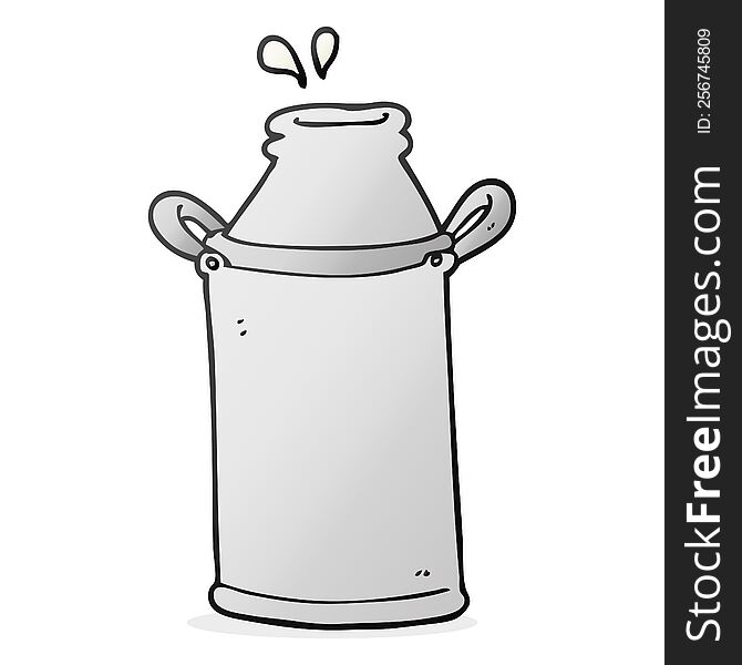 cartoon milk barrel