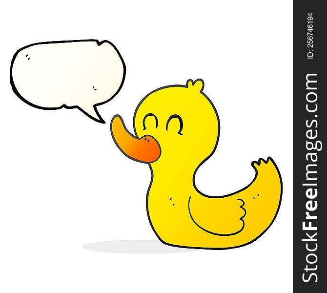 Speech Bubble Cartoon Cute Duck