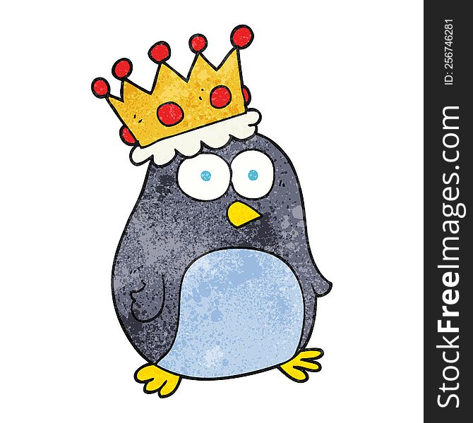 textured cartoon emperor penguin