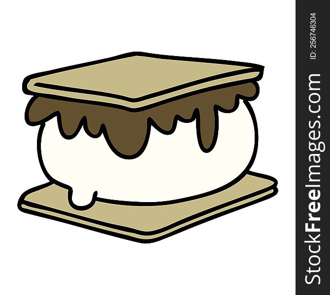 cartoon of a marshmallow smore