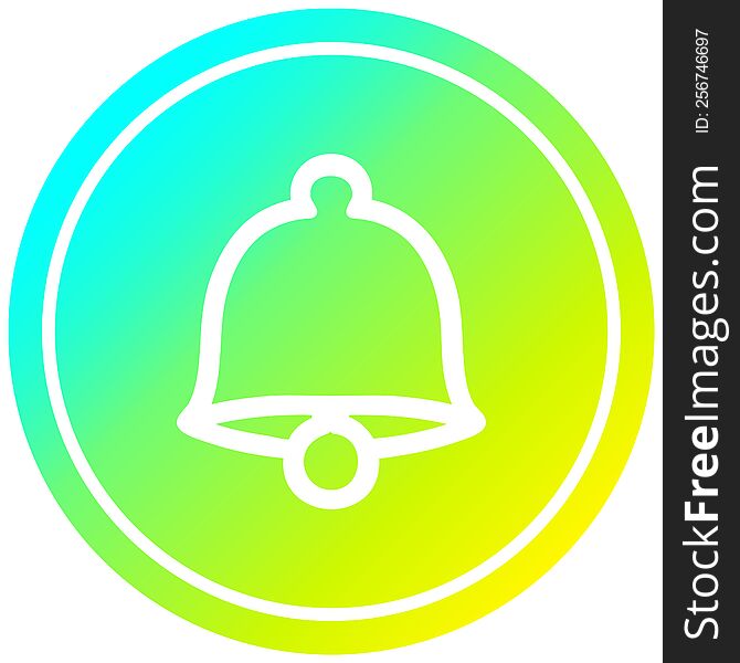 old bell circular icon with cool gradient finish. old bell circular icon with cool gradient finish