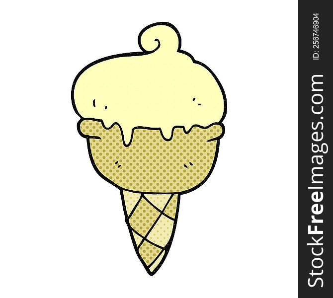 freehand drawn cartoon ice cream