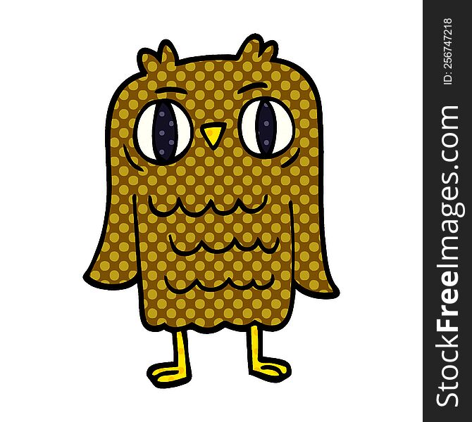 cartoon doodle owl