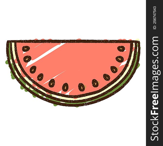 Watermelon Chalk Drawing