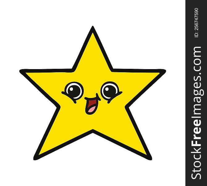 cute cartoon gold star