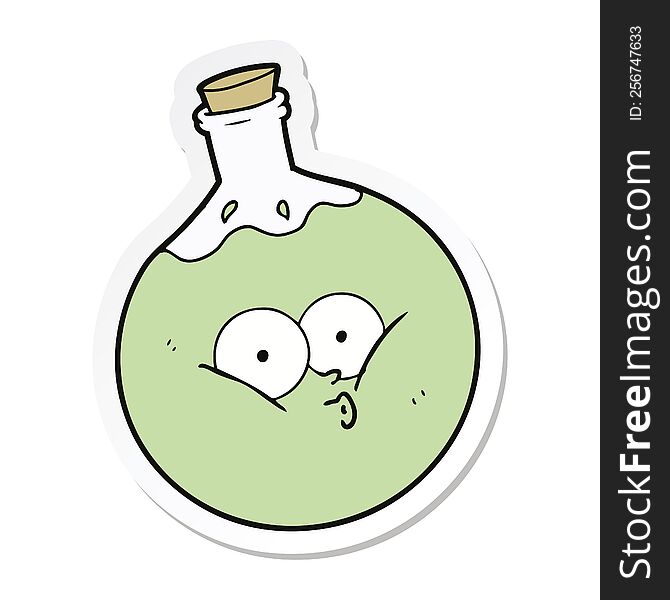 Sticker Of A Cartoon Potion