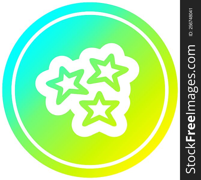 star shapes circular icon with cool gradient finish. star shapes circular icon with cool gradient finish