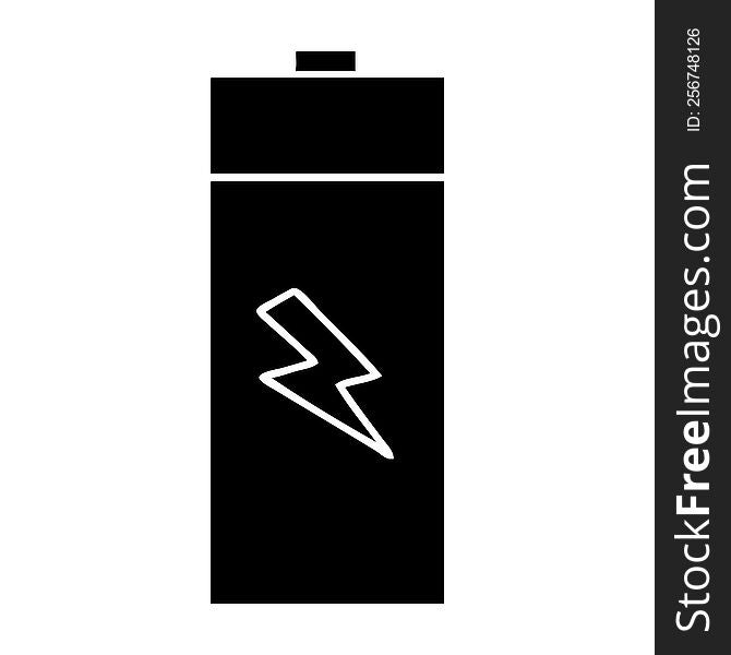flat symbol of a electrical battery