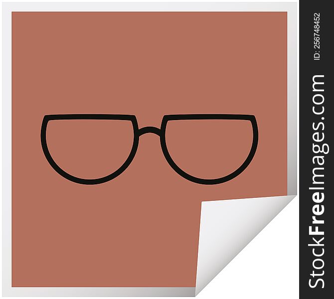 Spectacles Graphic Square Sticker