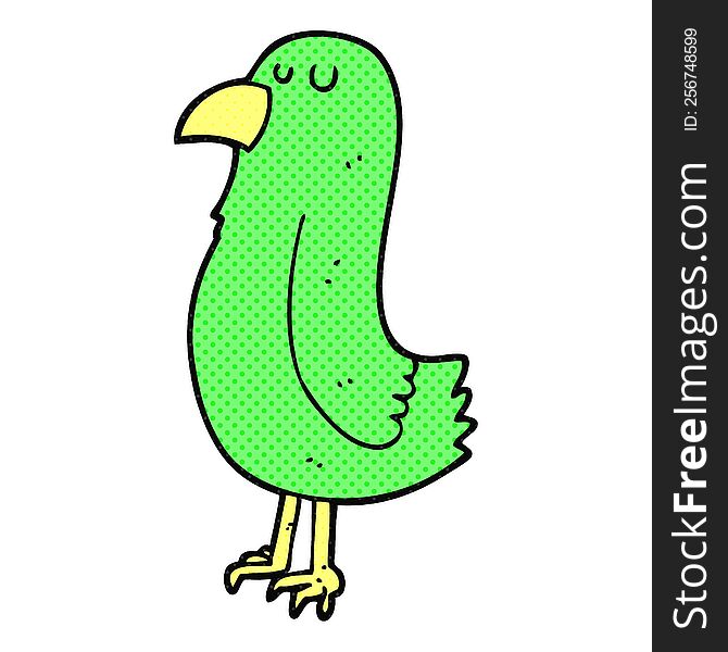 freehand drawn cartoon parrot