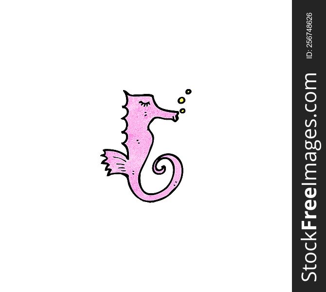 Cartoon Seahorse